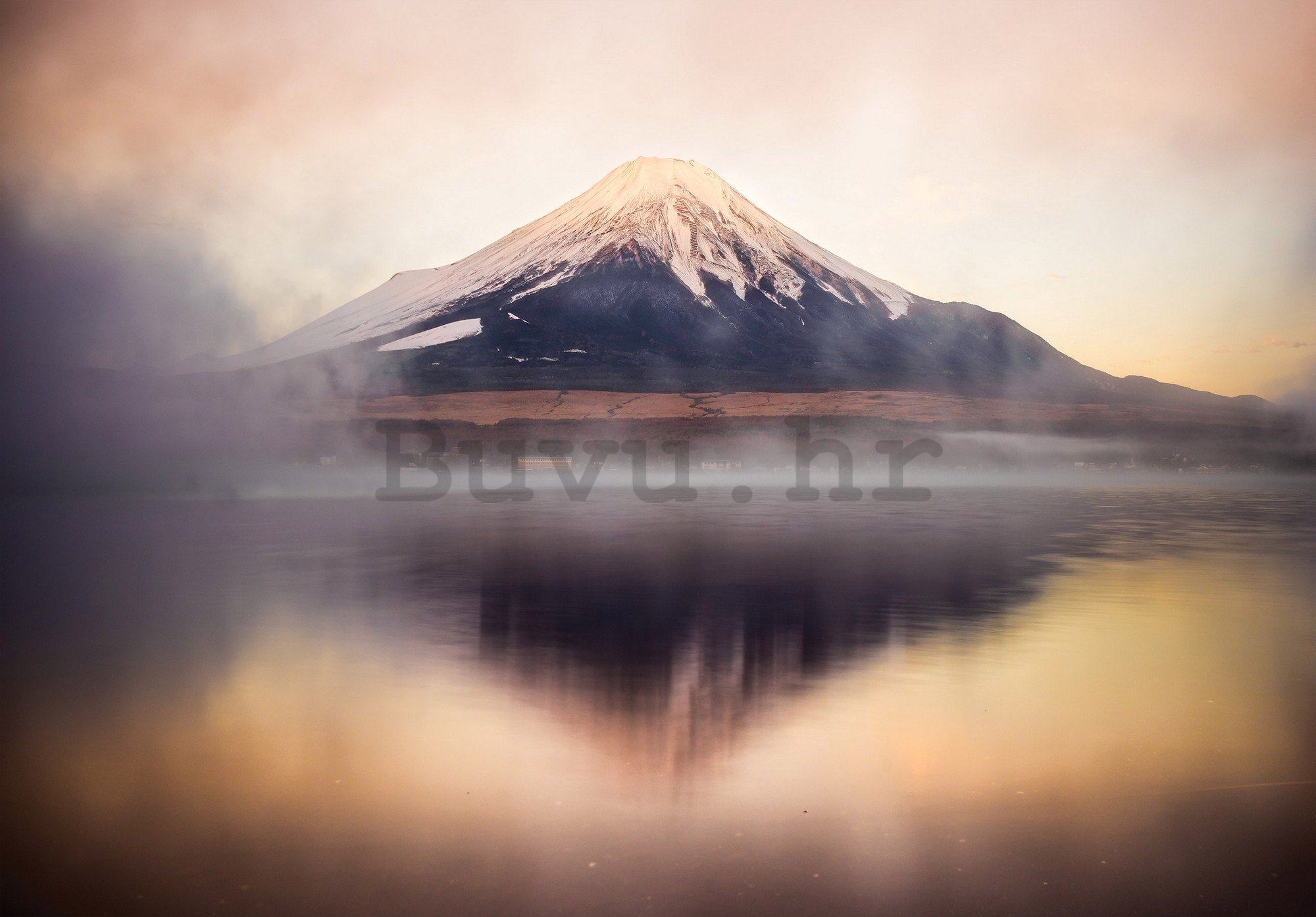 Vlies foto tapeta: Jezero i planina Fuji - 368x254 cm