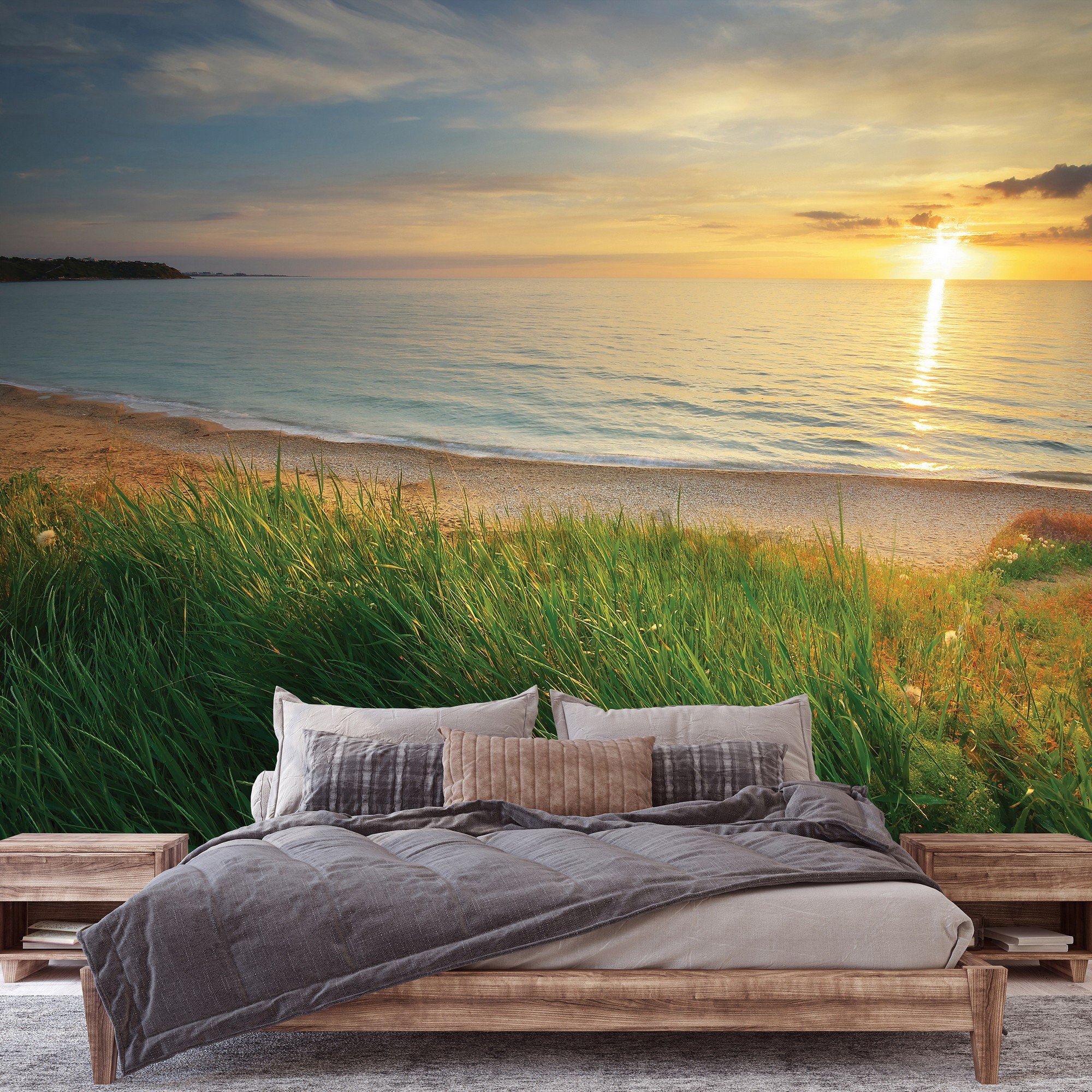 Vlies foto tapeta: Plaža u zalasku sunca - 152,5x104 cm