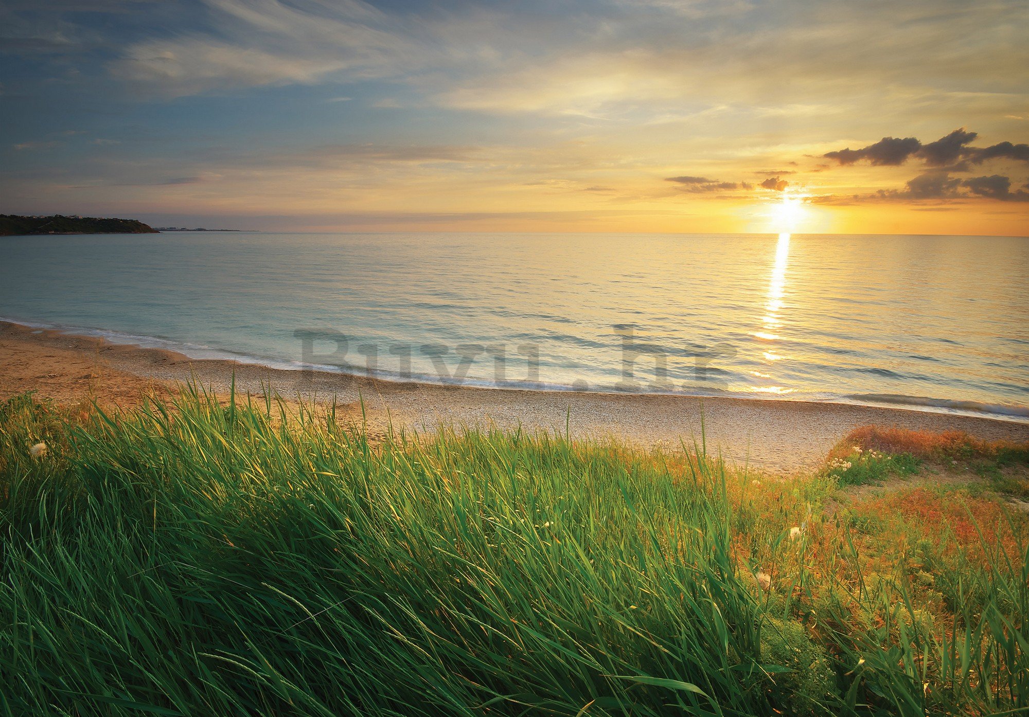Vlies foto tapeta: Plaža u zalasku sunca - 152,5x104 cm
