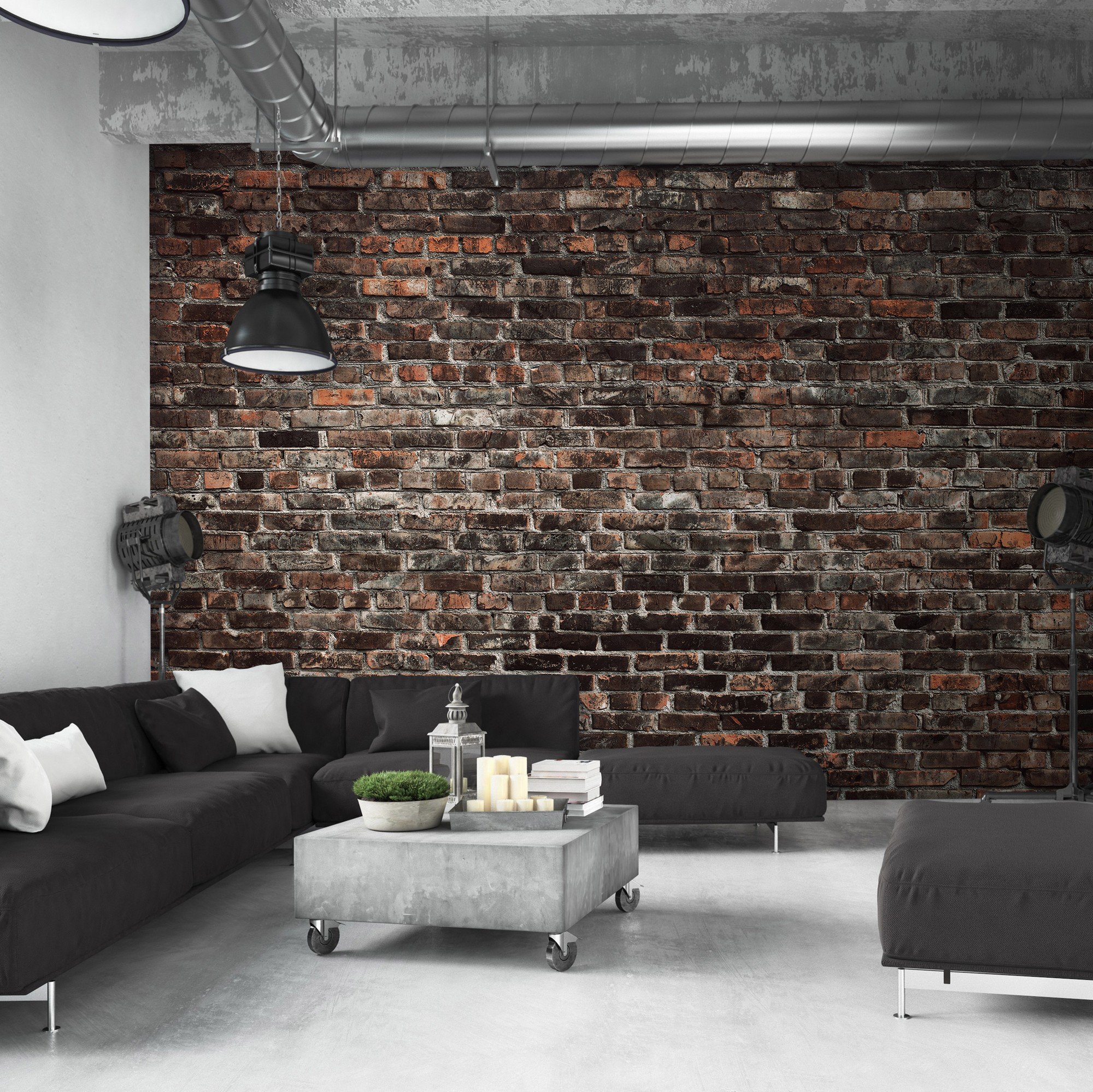 Vlies foto tapeta: Imitacija zida od opeke - 416x254 cm
