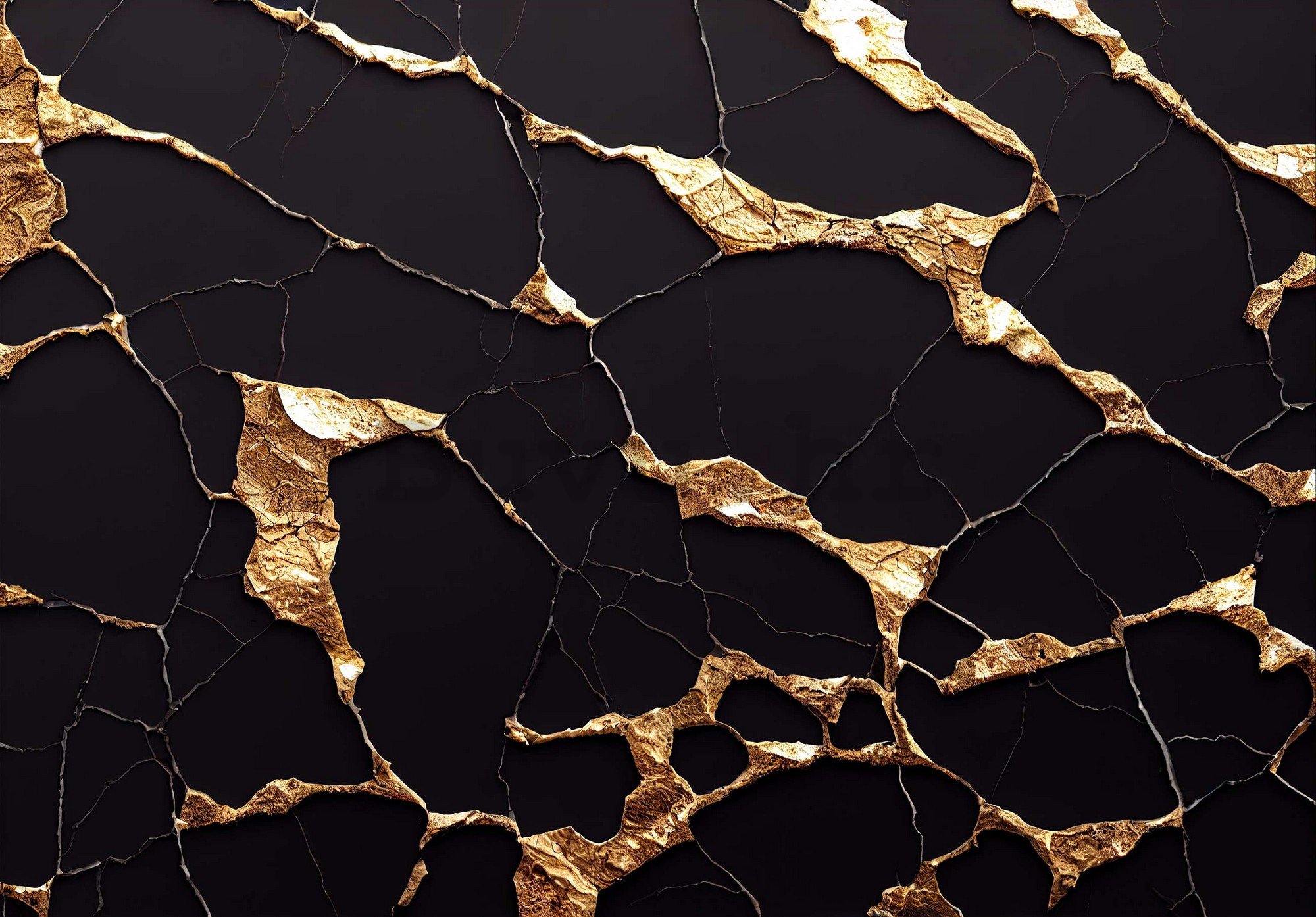 Vlies foto tapeta: Glamurozna imitacija zlatnog mramora - 254x184 cm