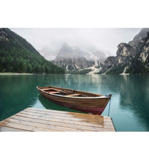 Vlies foto tapeta: Čamac na jezeru - 254x184 cm