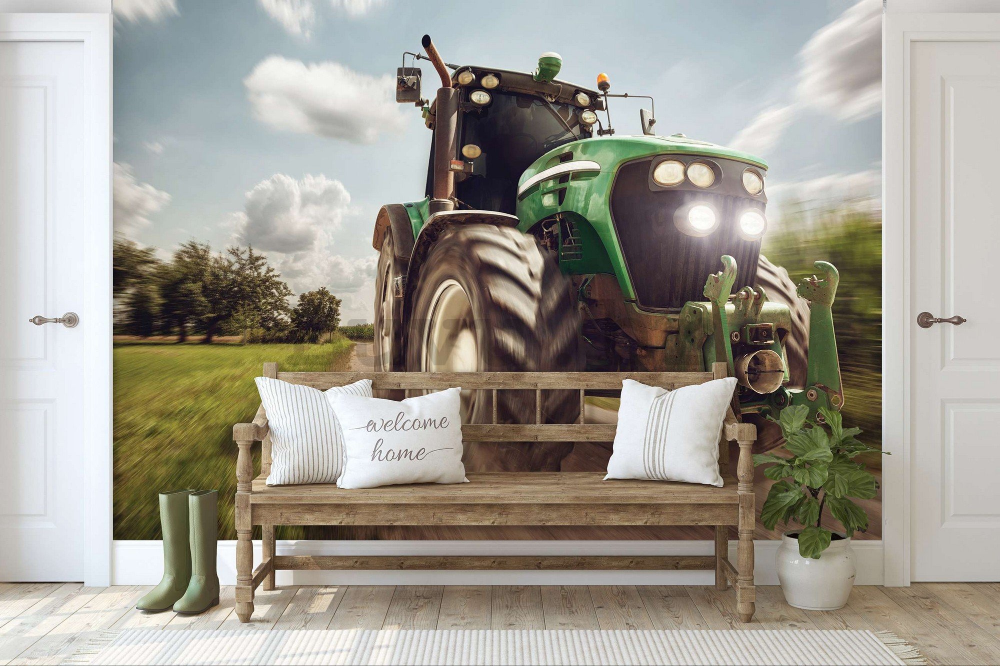Vlies foto tapeta: Traktor - 104x70,5 cm