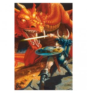 Plakát - Dungeons & Dragons (Classic Red Dragon Battle)