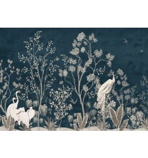 Vlies foto tapeta: Ždralovi u japanskom vrtu - 254x184 cm