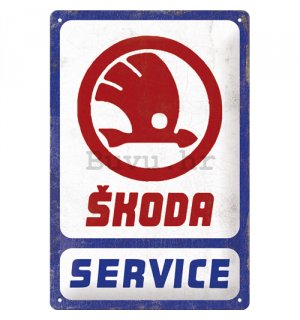 Metalna tabla: Skoda - Service - 20x30 cm