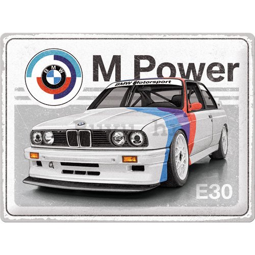 Metalna tabla: BMW Motorsport M Power E30 - 40x30 cm