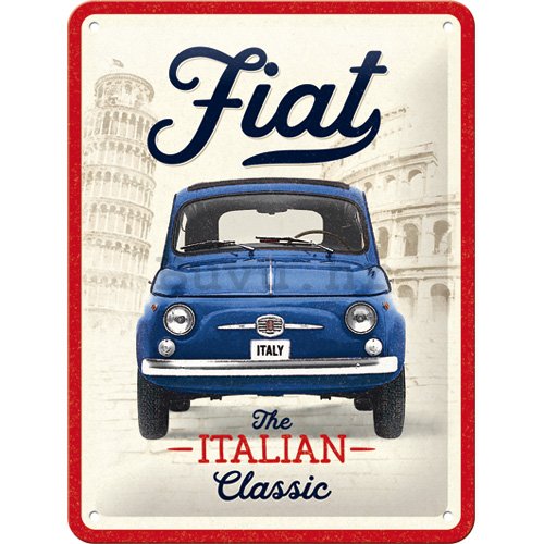 Metalna tabla: Fiat 500 (The Italian Classic) - 15x20 cm
