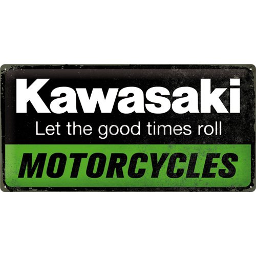 Metalna tabla: Kawasaki Motorcycles - 50x25 cm
