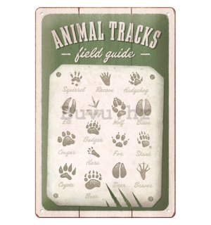 Metalna tabla: Animal tracks - 30x20 cm