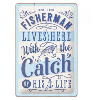Metalna tabla: Fishermans catch - 30x20 cm