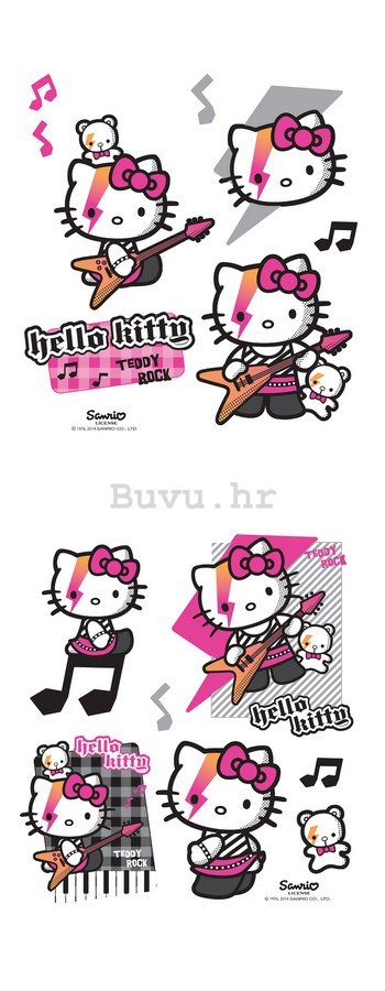 Naljepnica - Hello Kitty (Teddy Rock)