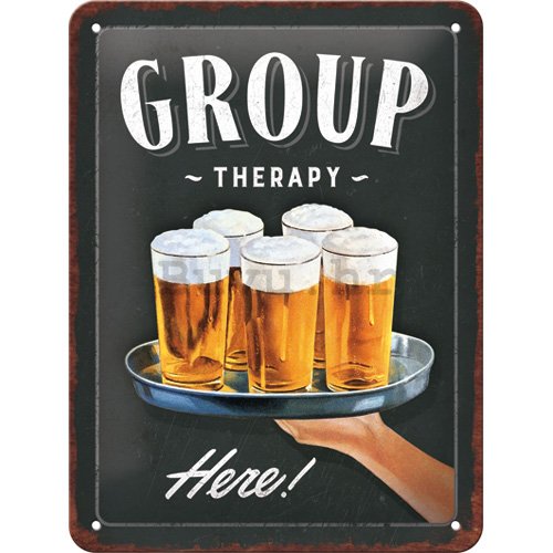 Metalna tabla: Group therapy - 15x20 cm