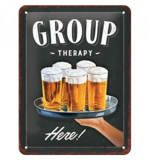 Metalna tabla: Group therapy - 15x20 cm