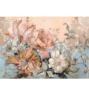 Vlies foto tapeta: Nature flowers pastel floral - 416x290 cm