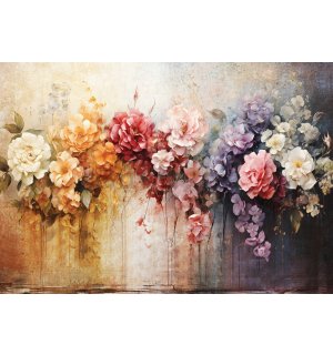 Foto tapeta Vlies: Flowers Colorful Composition - 254x184 cm