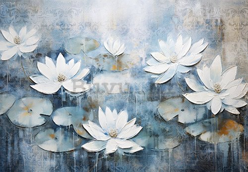 Foto tapeta Vlies: Water lily flowers - 254x184 cm