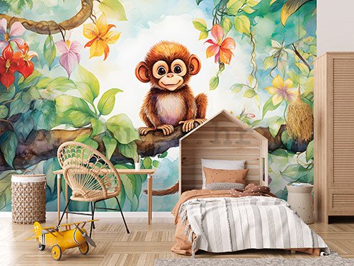 Foto tapeta Vlies: For Children Animals Monkey - 254x184 cm