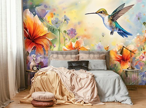 Foto tapeta Vlies: Hummingbird - 254x184 cm
