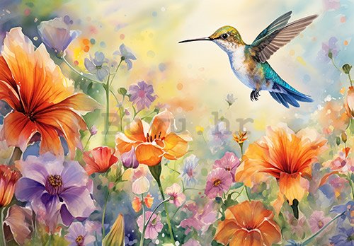 Foto tapeta Vlies: Hummingbird - 254x184 cm