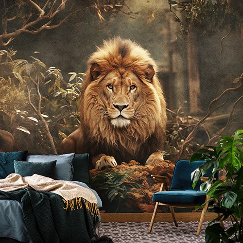 Foto tapeta Vlies: Animals Cats Lion - 254x184 cm