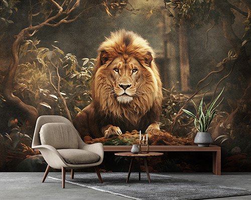 Foto tapeta Vlies: Animals Cats Lion - 254x184 cm