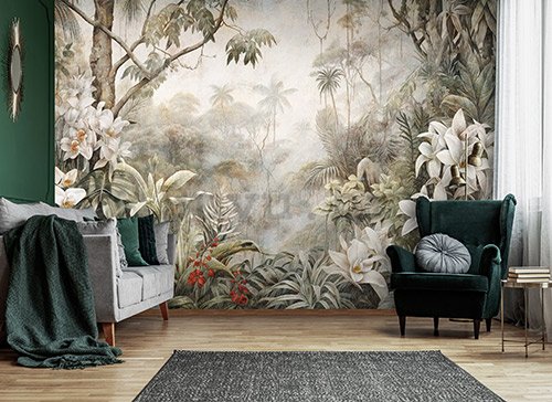 Foto tapeta Vlies: Nature Leaves Exotic Jungle - 254x184 cm