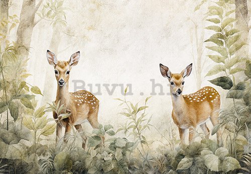 Foto tapeta Vlies: For children Forest Roe Deer - 254x184 cm
