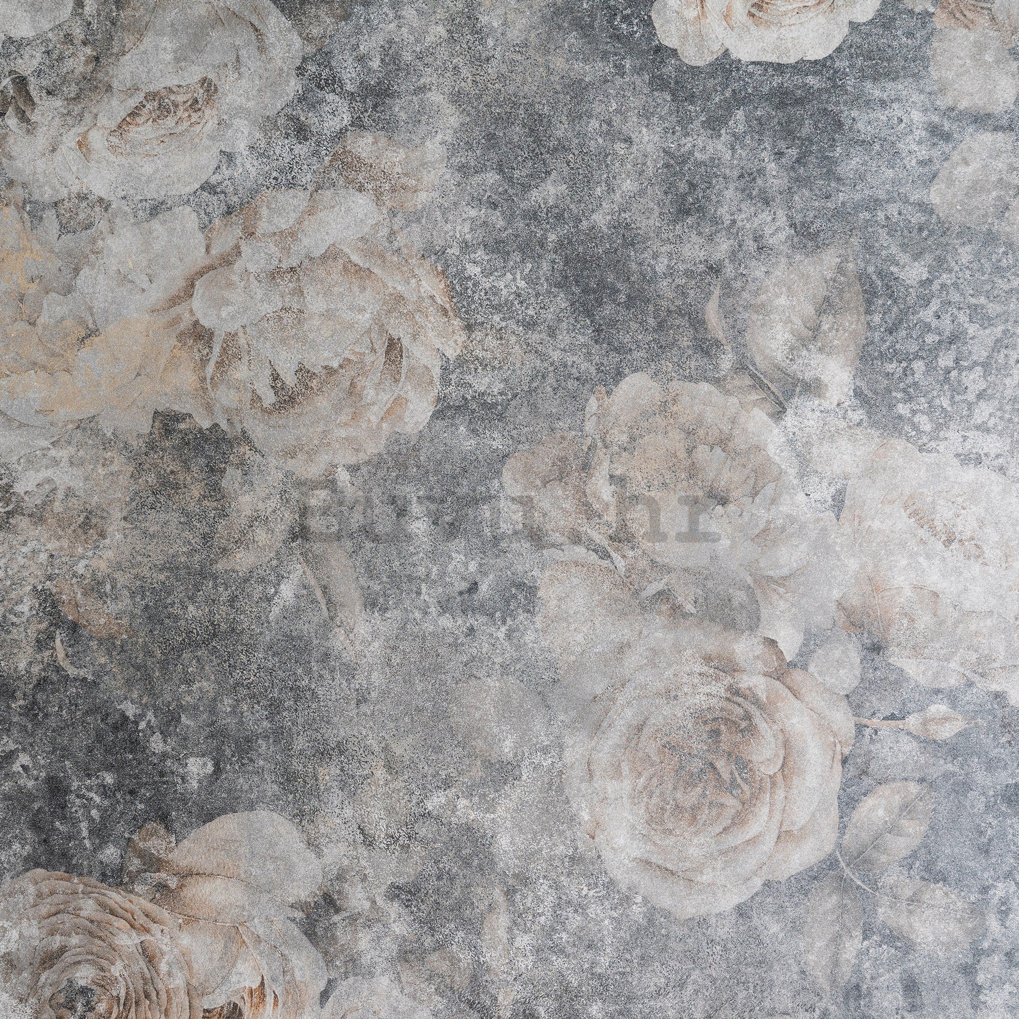 Vlies foto tapeta: Imitation structure flowers concrete - 368x254 cm