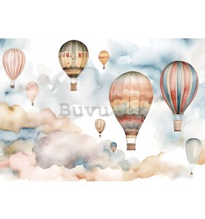 Vlies foto tapeta: For kids fairytale watercolour balloons (1) - 368x254 cm