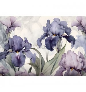 Vlies foto tapeta: Nature Flowers Modern Romantic Iris - 368x254 cm