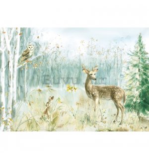 Vlies foto tapeta: Forest animals - 368x254 cm