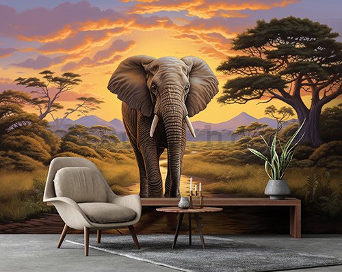Vlies foto tapeta: Animals Elephant Safari - 368x254 cm