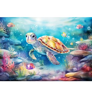 Vlies foto tapeta: For Children Animals Turtle - 368x254 cm