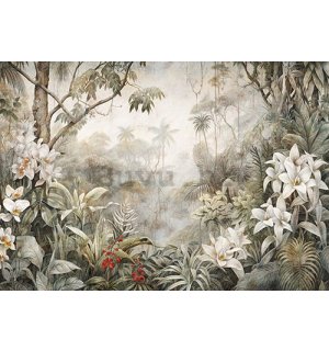 Vlies foto tapeta: Nature Leaves Exotic Jungle - 368x254 cm