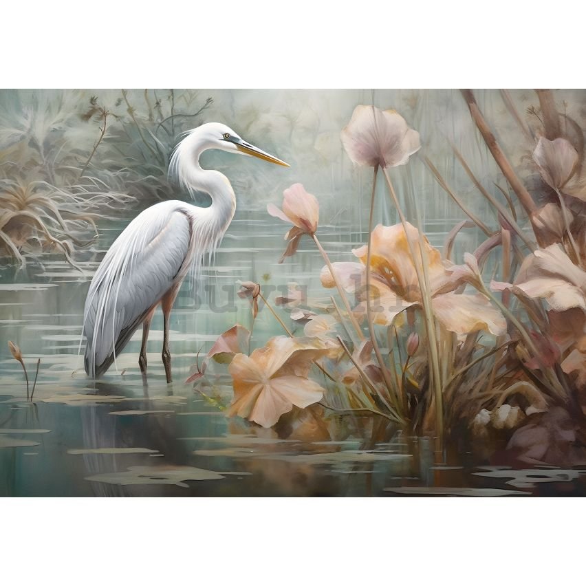 Vlies foto tapeta: Art Abstract Birds Flowers Nature - 152,5x104 cm