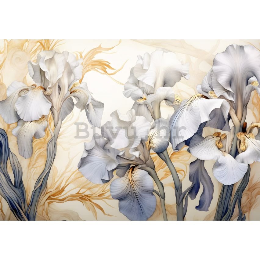 Vlies foto tapeta: Nature Iris Flowers - 152,5x104 cm