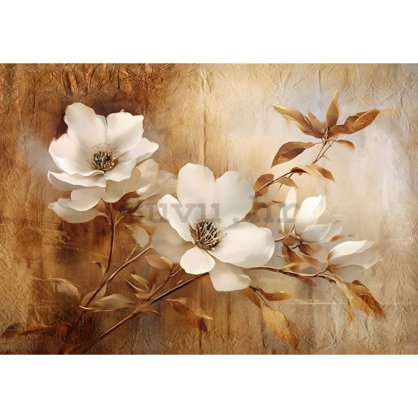 Vlies foto tapeta: Flowers Structure Retro Vintage Art Abstract - 152,5x104 cm