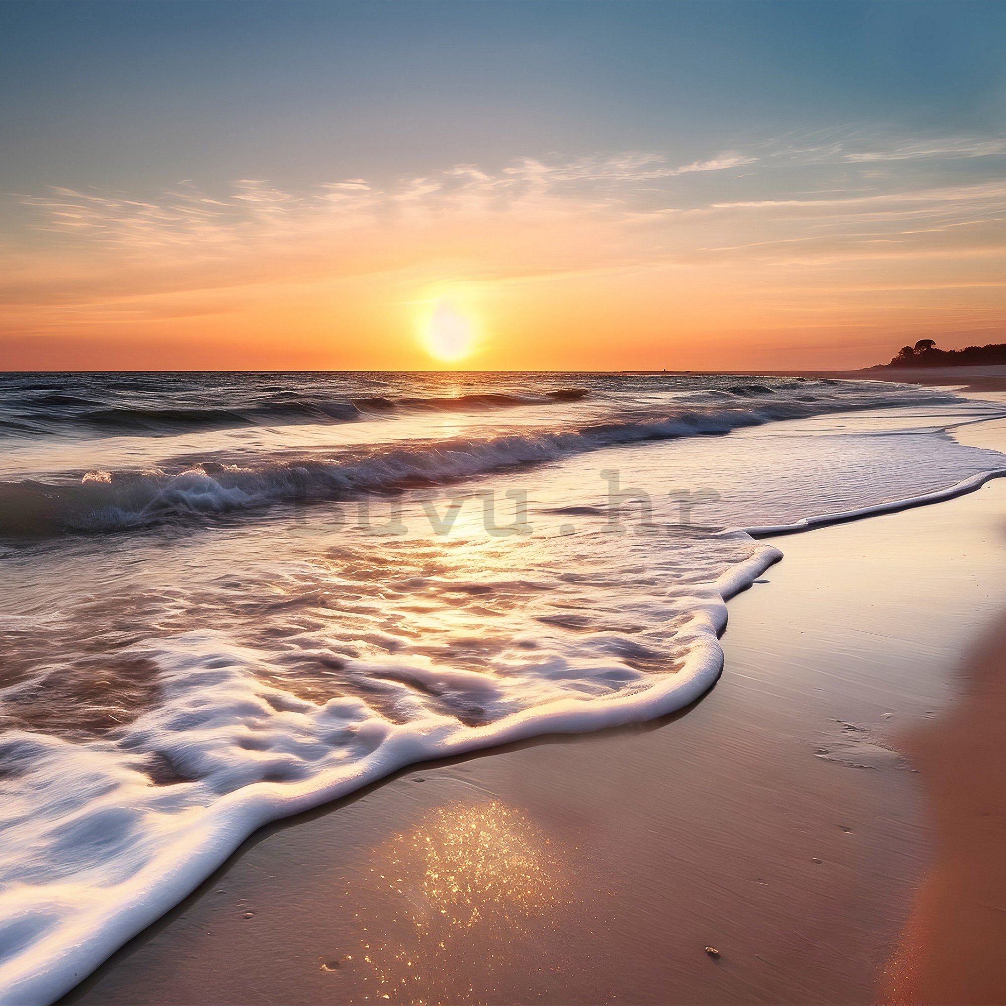 Vlies foto tapeta: Sea sunset - 152,5x104 cm
