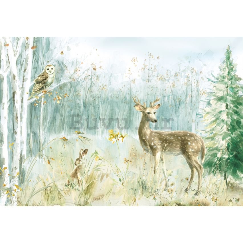 Vlies foto tapeta: Forest animals - 152,5x104 cm