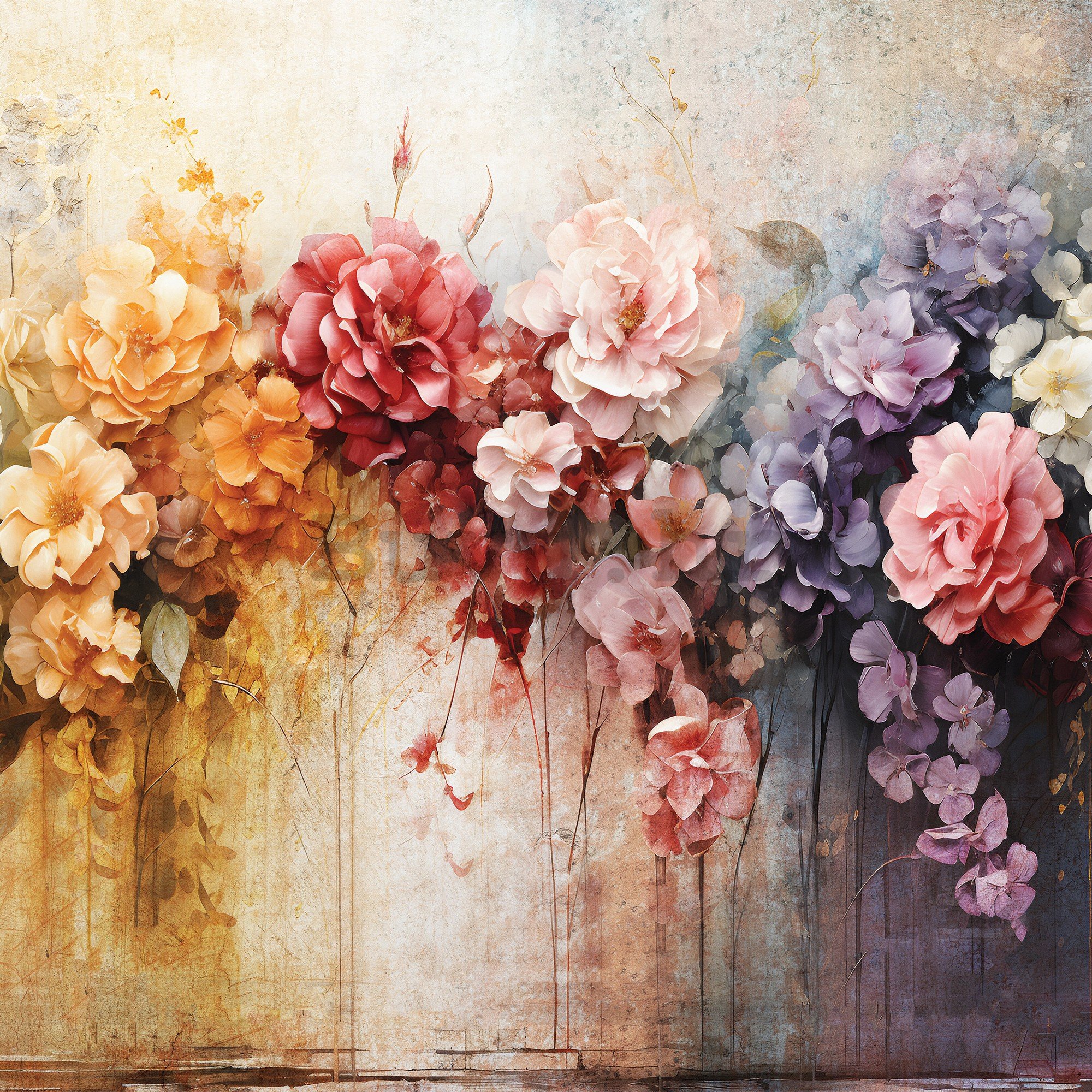 Vlies foto tapeta: Flowers Colorful Composition - 152,5x104 cm