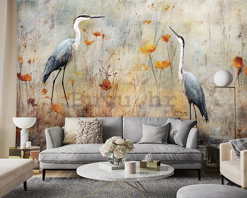 Vlies foto tapeta: Art Abstract Birds Herons - 152,5x104 cm