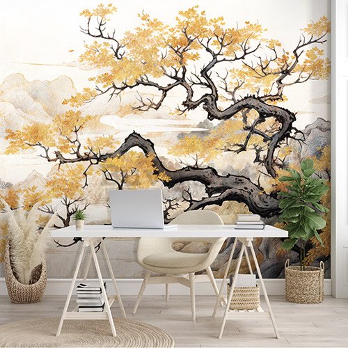 Vlies foto tapeta: Art Japanese Tree - 152,5x104 cm
