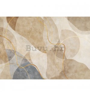 Vlies foto tapeta: Art abstraction boho gold - 104x70,5 cm