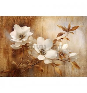 Vlies foto tapeta: Flowers Structure Retro Vintage Art Abstract - 104x70,5 cm
