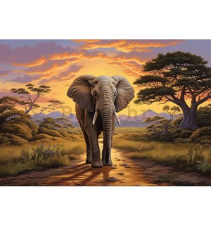 Vlies foto tapeta: Animals Elephant Safari - 104x70,5 cm