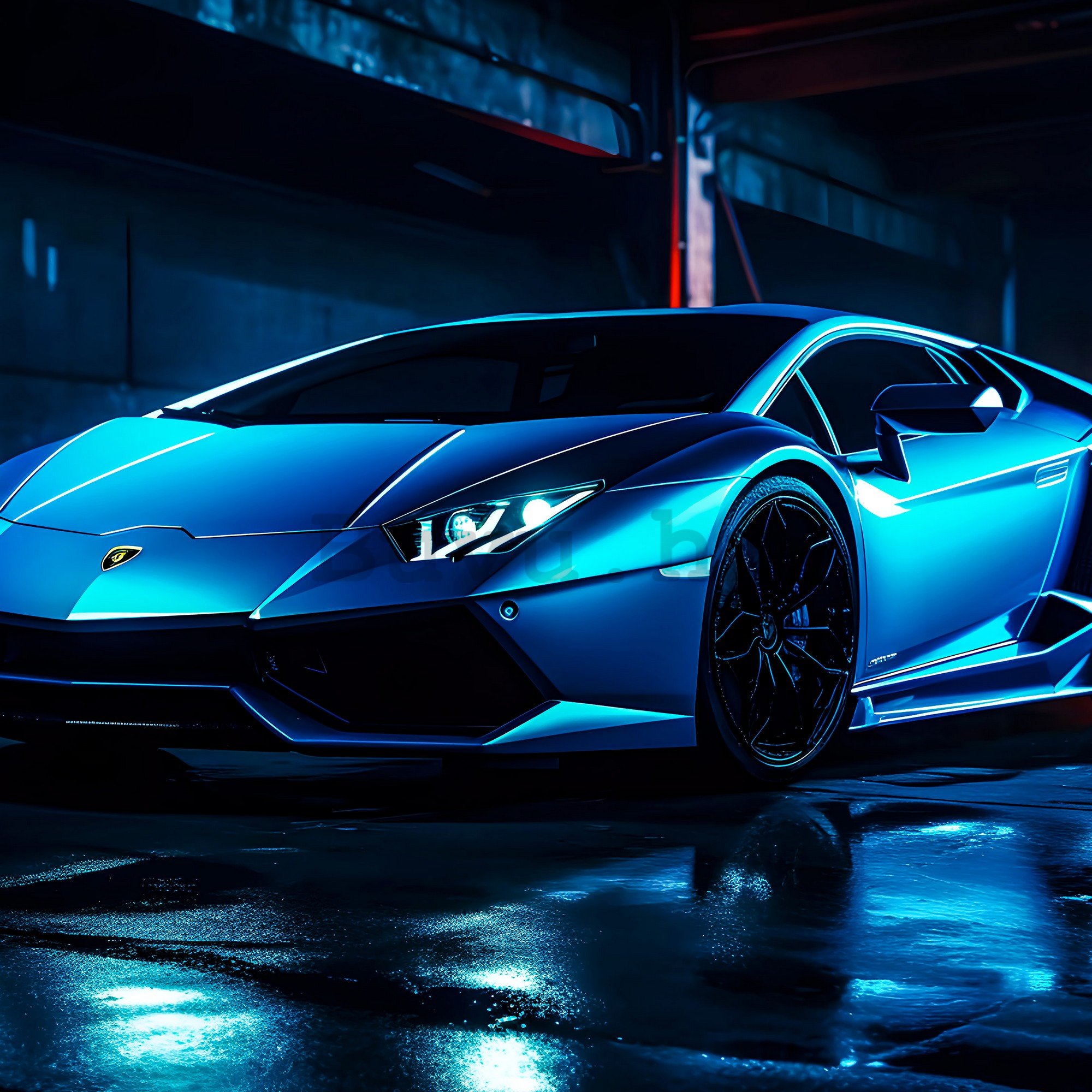 Vlies foto tapeta: Car Lamborghini luxurious neon (1) - 312x219cm