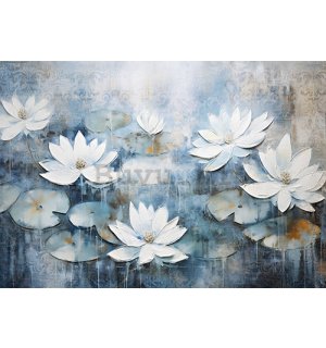 Vlies foto tapeta: Water lily flowers - 312x219cm