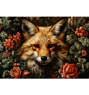 Vlies foto tapeta: Fox Flowers - 312x219cm