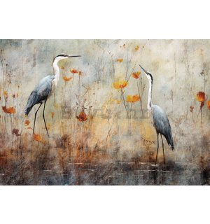 Vlies foto tapeta: Art Abstract Birds Herons - 312x219cm
